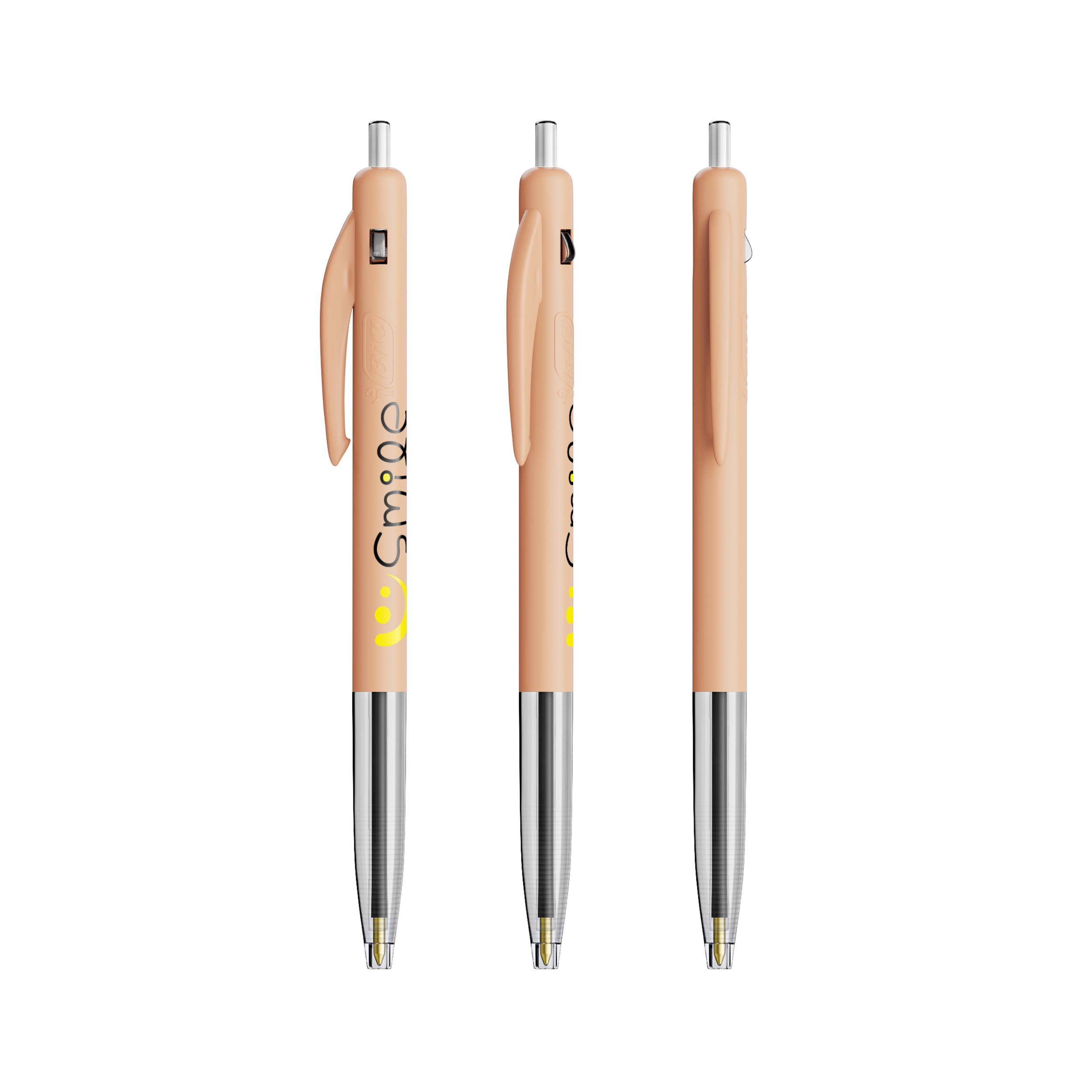 Stylo rétractable publicitaire BIC® M10® Clic Couleur Orange Pastel